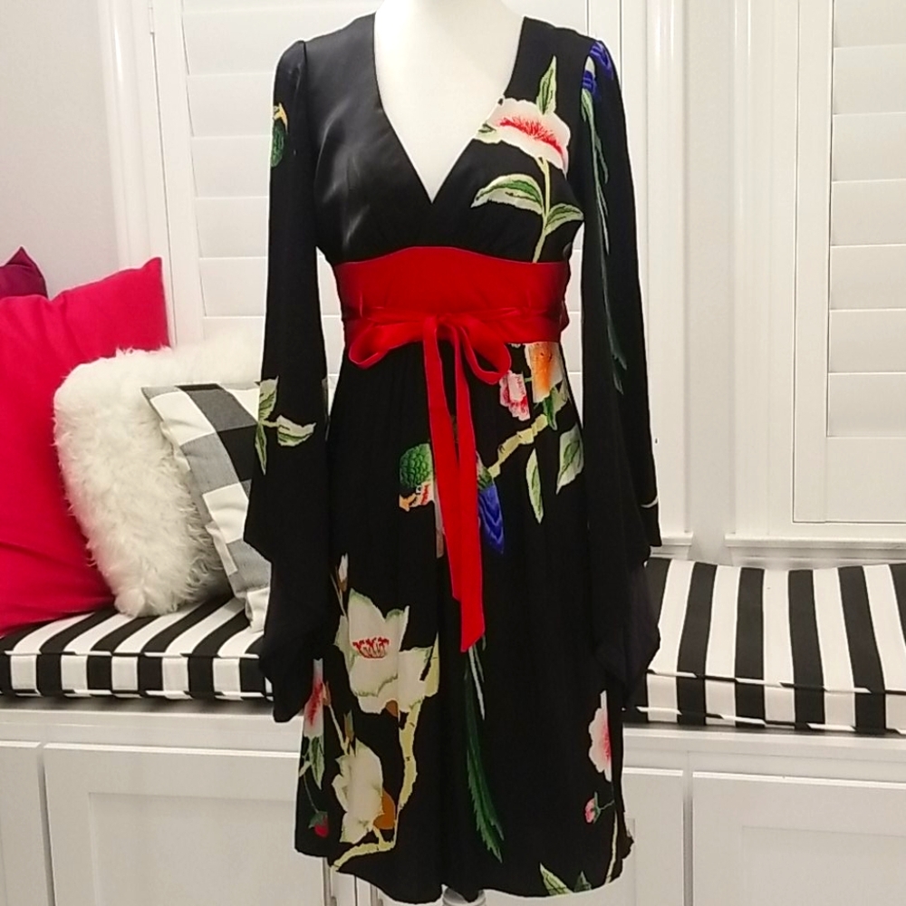 100%silk kimono dress